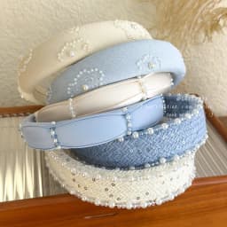 2025 Retro Rose Print Pearl Crystal Headband Women Elegant Hair Band Girl Sweet Beige Blue Hair Hoop Lady Party Hair Accessories