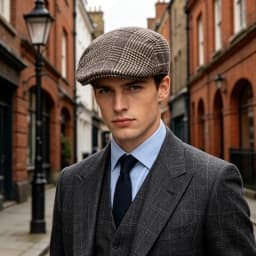 British Style Autumn Winter Warm Gentleman Baseball Hat Berets Newsboy Painters Hat Plaid Wool Hat Unisex Cabbie Visor Flat Cap