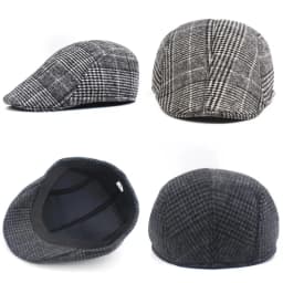 British Style Autumn Winter Warm Gentleman Baseball Hat Berets Newsboy Painters Hat Plaid Wool Hat Unisex Cabbie Visor Flat Cap