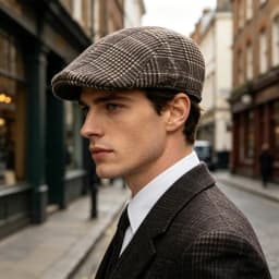 British Style Autumn Winter Warm Gentleman Baseball Hat Berets Newsboy Painters Hat Plaid Wool Hat Unisex Cabbie Visor Flat Cap