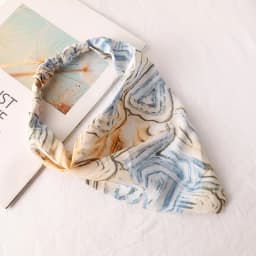 Women's Bandana Vintage Bohemia Women Bandana Hair Band Scarf Print Vintage Triangle Turban Elastic Headband for Lady Head Scarf