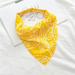 Women's Bandana Vintage Bohemia Women Bandana Hair Band Scarf Print Vintage Triangle Turban Elastic Headband for Lady Head Scarf