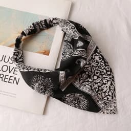Women's Bandana Vintage Bohemia Women Bandana Hair Band Scarf Print Vintage Triangle Turban Elastic Headband for Lady Head Scarf