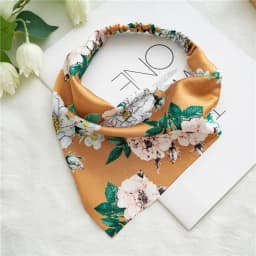 Women's Bandana Vintage Bohemia Women Bandana Hair Band Scarf Print Vintage Triangle Turban Elastic Headband for Lady Head Scarf