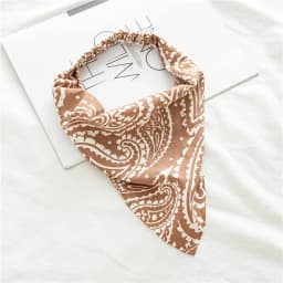 Women's Bandana Vintage Bohemia Women Bandana Hair Band Scarf Print Vintage Triangle Turban Elastic Headband for Lady Head Scarf