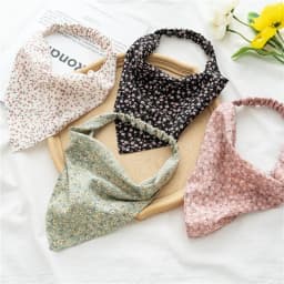 Women's Bandana Vintage Bohemia Women Bandana Hair Band Scarf Print Vintage Triangle Turban Elastic Headband for Lady Head Scarf