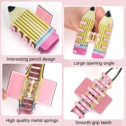 Lips Heart-Shaped Creative Pencil Shaped Acrylic Hair Clip Women's Trendy Plastic Ponytail Thick Hair Clip Hair Accessory Headwe