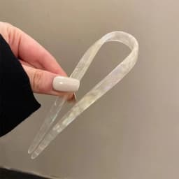U-shaped hair clip, women's meatball headband, simple Chinese style hair clip, modern style and temperament hair accessory