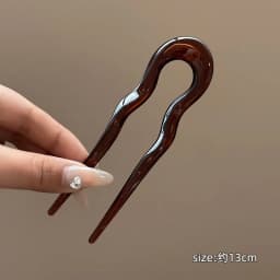 U-shaped hair clip, women's meatball headband, simple Chinese style hair clip, modern style and temperament hair accessory
