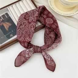 Fashion Printing Silk Small Square Scarf Summer Scarf Women's Versatile Small Scarf Head Band Hair Accessories