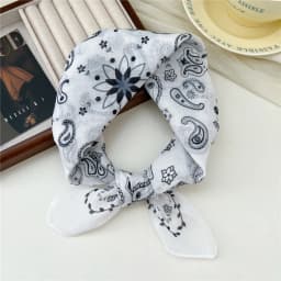 Fashion Printing Silk Small Square Scarf Summer Scarf Women's Versatile Small Scarf Head Band Hair Accessories