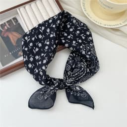 Fashion Printing Silk Small Square Scarf Summer Scarf Women's Versatile Small Scarf Head Band Hair Accessories