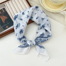 Fashion Printing Silk Small Square Scarf Summer Scarf Women's Versatile Small Scarf Head Band Hair Accessories