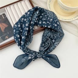 Fashion Printing Silk Small Square Scarf Summer Scarf Women's Versatile Small Scarf Head Band Hair Accessories