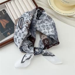 Fashion Printing Silk Small Square Scarf Summer Scarf Women's Versatile Small Scarf Head Band Hair Accessories