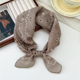 Fashion Printing Silk Small Square Scarf Summer Scarf Women's Versatile Small Scarf Head Band Hair Accessories