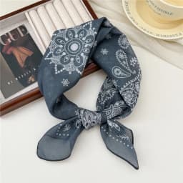 Fashion Printing Silk Small Square Scarf Summer Scarf Women's Versatile Small Scarf Head Band Hair Accessories