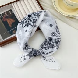 Fashion Printing Silk Small Square Scarf Summer Scarf Women's Versatile Small Scarf Head Band Hair Accessories