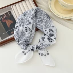 Fashion Printing Silk Small Square Scarf Summer Scarf Women's Versatile Small Scarf Head Band Hair Accessories