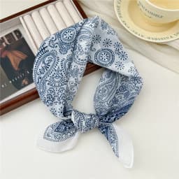 Fashion Printing Silk Small Square Scarf Summer Scarf Women's Versatile Small Scarf Head Band Hair Accessories