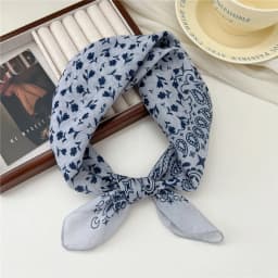 Fashion Printing Silk Small Square Scarf Summer Scarf Women's Versatile Small Scarf Head Band Hair Accessories