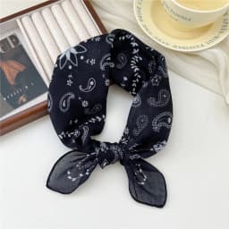 Fashion Printing Silk Small Square Scarf Summer Scarf Women's Versatile Small Scarf Head Band Hair Accessories