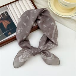 Fashion Printing Silk Small Square Scarf Summer Scarf Women's Versatile Small Scarf Head Band Hair Accessories