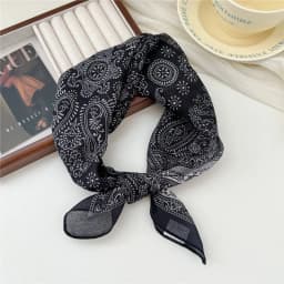 Fashion Printing Silk Small Square Scarf Summer Scarf Women's Versatile Small Scarf Head Band Hair Accessories