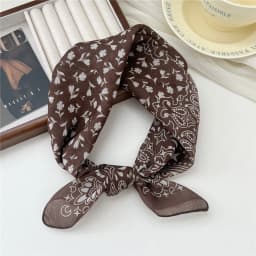 Fashion Printing Silk Small Square Scarf Summer Scarf Women's Versatile Small Scarf Head Band Hair Accessories
