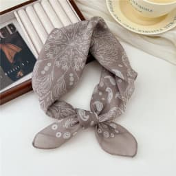 Fashion Printing Silk Small Square Scarf Summer Scarf Women's Versatile Small Scarf Head Band Hair Accessories