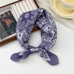 Fashion Printing Silk Small Square Scarf Summer Scarf Women's Versatile Small Scarf Head Band Hair Accessories