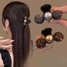 Pearl Hair Claws Clips for Women Elegant Rhinestone Headwear Hairpins Hair Crab Headwear Girls WomenHair Accessories
