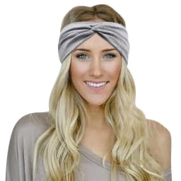Elastic Hair Accessories Women'S New Knitted Thread Twist Turban Bandage Solid Wide Knitted Knotted Yoga Hair Band Yoga Headband