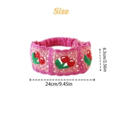 Flower Knitted Headband Colorful Pastoral Ethnic Style Hair Band Beach Headwear Girl Hair Accessories Women Hair Scarf Girls