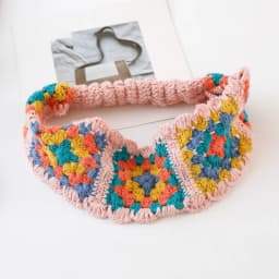 Flower Knitted Headband Colorful Pastoral Ethnic Style Hair Band Beach Headwear Girl Hair Accessories Women Hair Scarf Girls