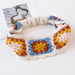 Flower Knitted Headband Colorful Pastoral Ethnic Style Hair Band Beach Headwear Girl Hair Accessories Women Hair Scarf Girls
