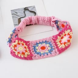 Flower Knitted Headband Colorful Pastoral Ethnic Style Hair Band Beach Headwear Girl Hair Accessories Women Hair Scarf Girls