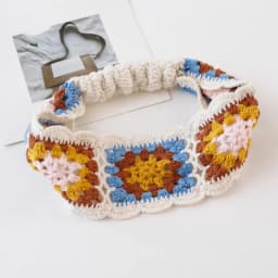 Flower Knitted Headband Colorful Pastoral Ethnic Style Hair Band Beach Headwear Girl Hair Accessories Women Hair Scarf Girls