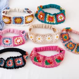 Flower Knitted Headband Colorful Pastoral Ethnic Style Hair Band Beach Headwear Girl Hair Accessories Women Hair Scarf Girls