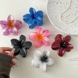 Hawaiian Gradient Hair Clips Flower Hair Claws Big Size Fashion Head wear Hairpin for Women Girls Crab Barrette Hair Accessories