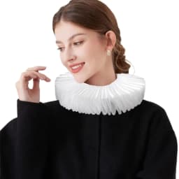 Fashion Fake Collar Victorian Detachable Jabot Collar Ruffled Lace Jabot Neck Collar Adults Stage Party Steampunk Accessory