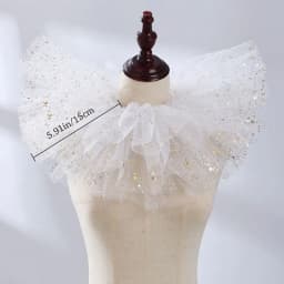 Fashion Fake Collar Victorian Detachable Jabot Collar Ruffled Lace Jabot Neck Collar Adults Stage Party Steampunk Accessory