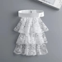 Fashion Fake Collar Victorian Detachable Jabot Collar Ruffled Lace Jabot Neck Collar Adults Stage Party Steampunk Accessory