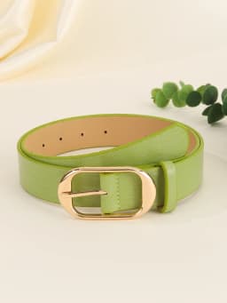 Light luxury gold metal buckle multi-color crocodile pattern belt for women, a versatile decorative belt for jeans, suitable f