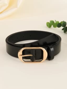 Light luxury gold metal buckle multi-color crocodile pattern belt for women, a versatile decorative belt for jeans, suitable f