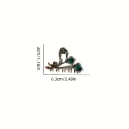 Elegant Retro Style Tulip Hair Claws - Medium Size, Alloy Inlaid with Rhinestones, Suitable for Ponytail and High Bun Hairstyles