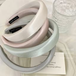 Korean pearlescent acetic acid satin headband high sensibility hairhoop high skull top wide edge versatile face wash headband