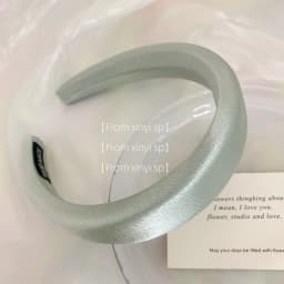 Korean pearlescent acetic acid satin headband high sensibility hairhoop high skull top wide edge versatile face wash headband