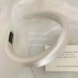 Korean pearlescent acetic acid satin headband high sensibility hairhoop high skull top wide edge versatile face wash headband