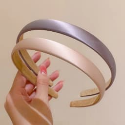2pc 1.5cm Wide Retro Premium Satin Solid Hairbands Headbands for Women Girl Vintage for Party Gift Korean Hair Bands Accessories